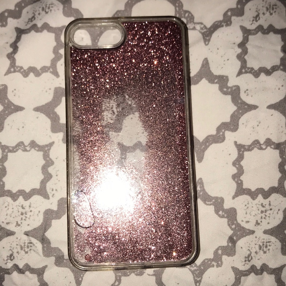 iPhone 7/8+ pink glitter case